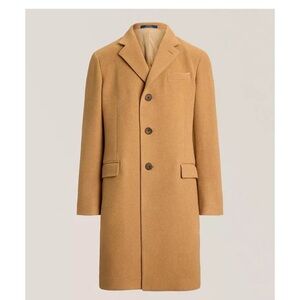 Men's Tan Wool Overcoat